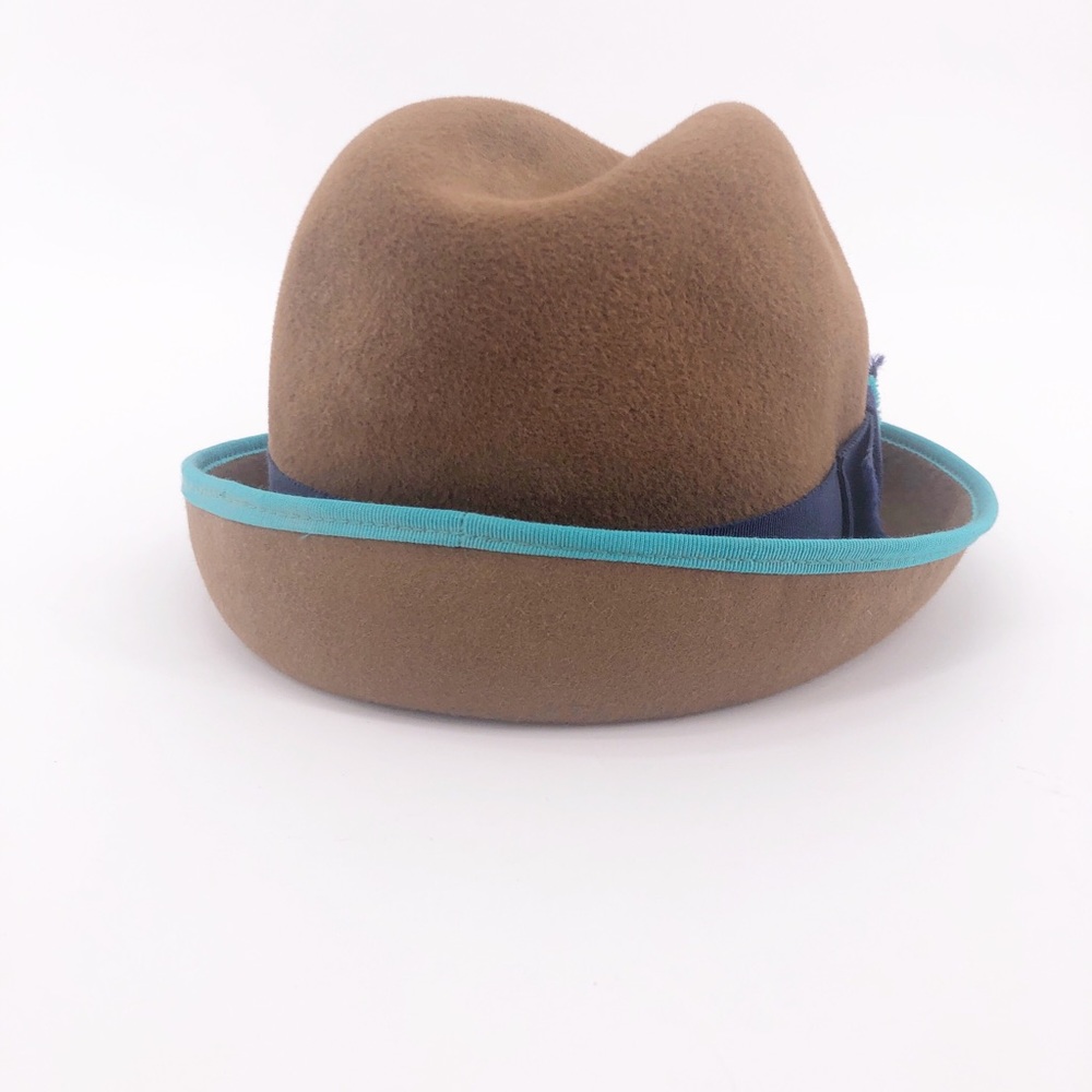 Tracy Watts Perimeter Flash Fedora Brown & Blue - Picture 3 of 5